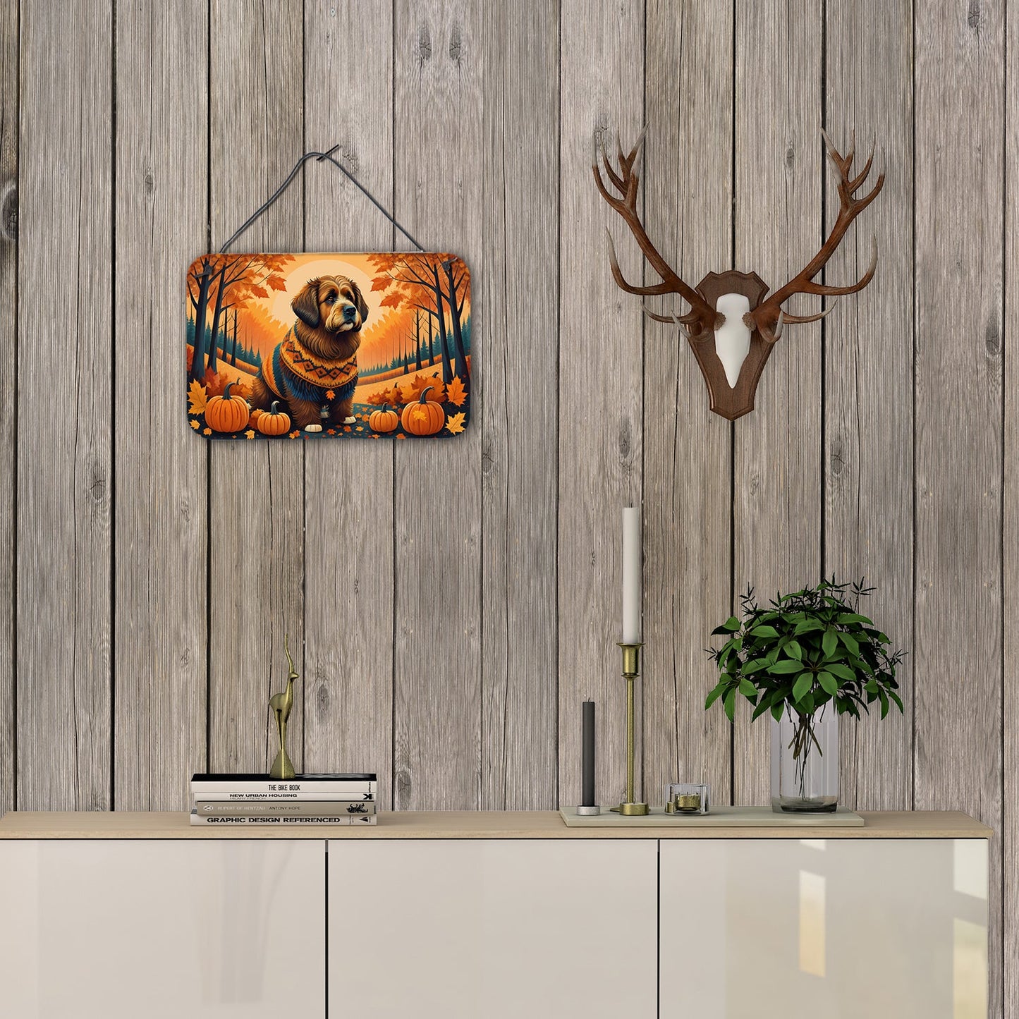 Briard Fall Wall or Door Hanging Prints