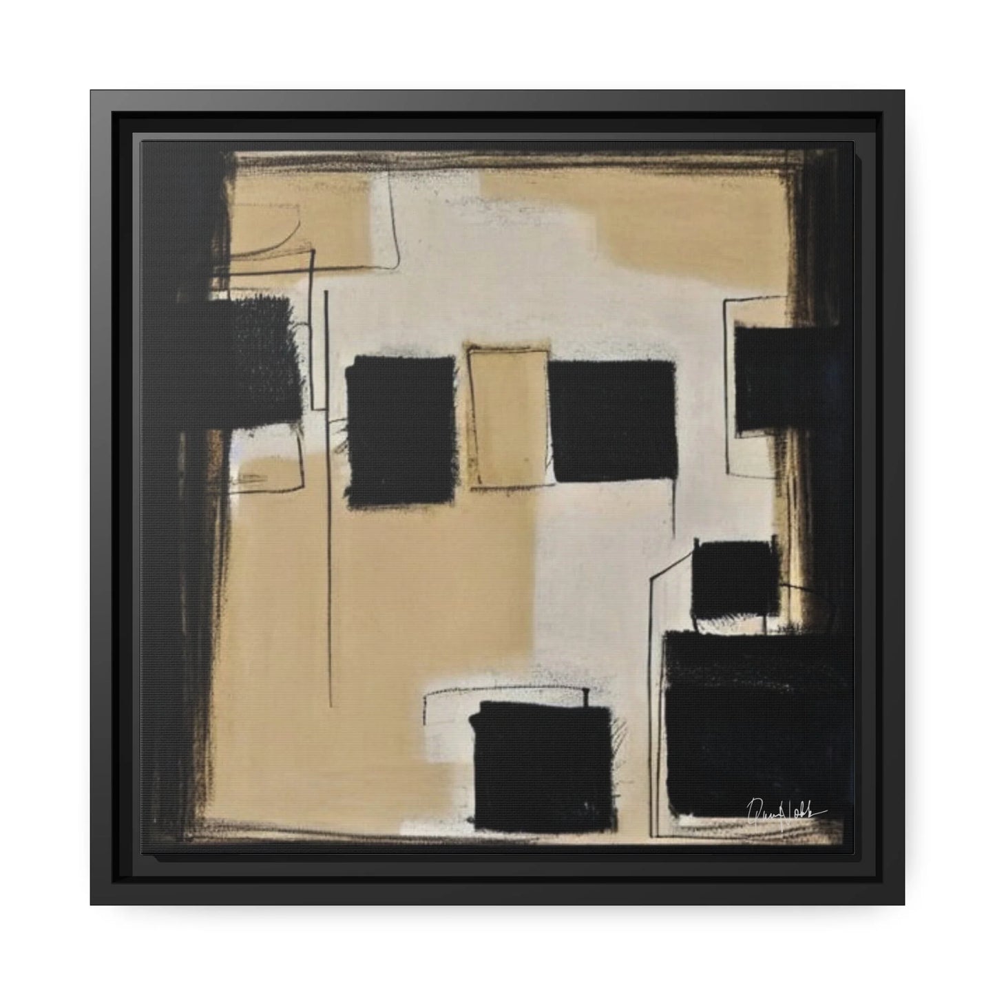 Minimalist Framed Canvas Wall Art by Queennoble