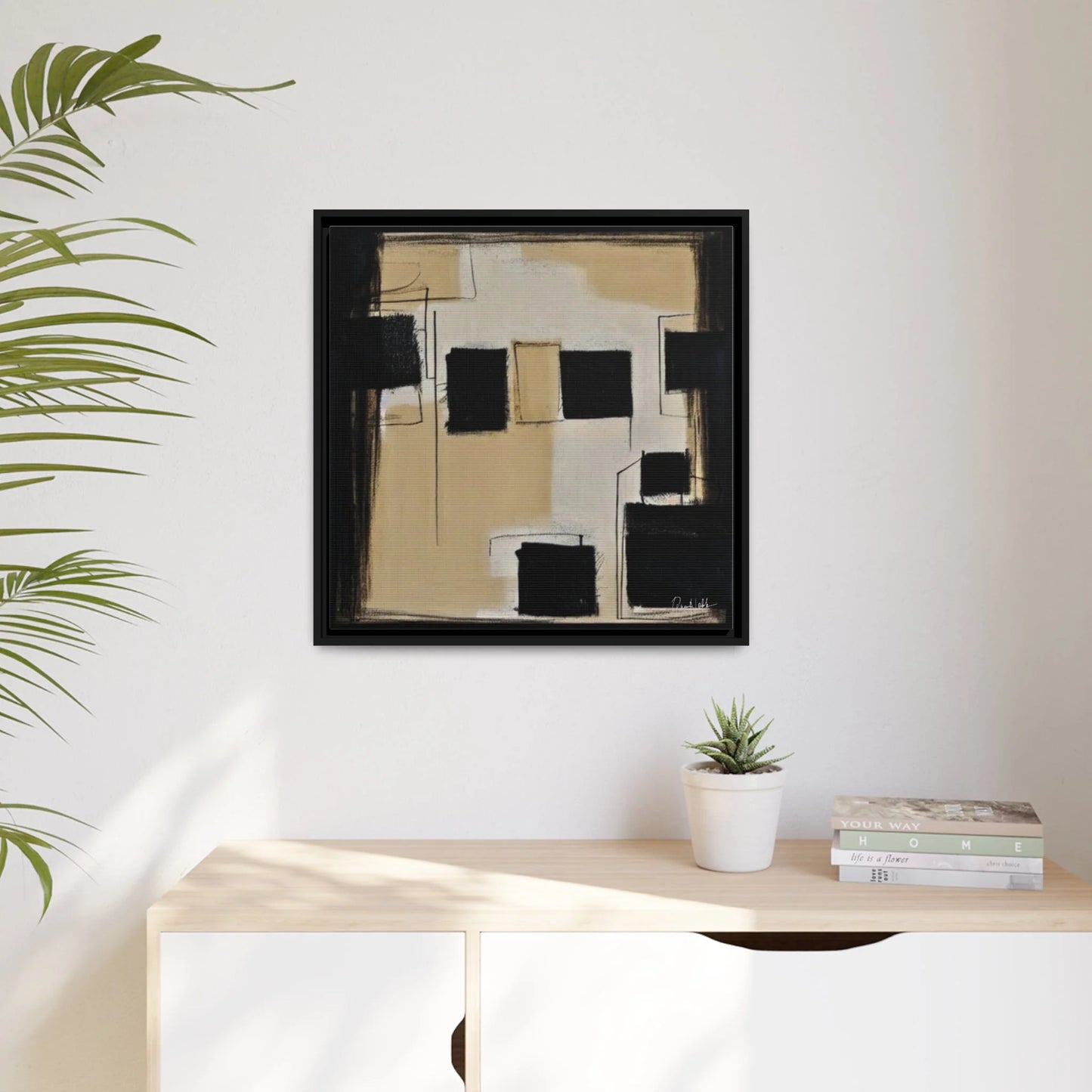 Minimalist Framed Canvas Wall Art by Queennoble