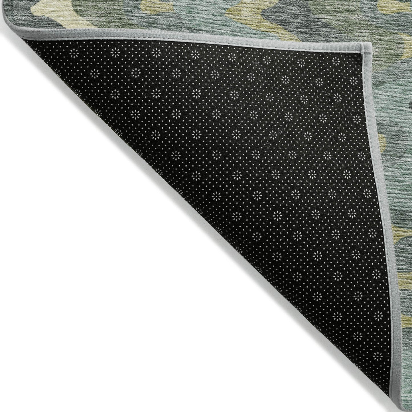 8' X 10' Sage And Artichoke Green Abstract Washable Indoor Outdoor Area Rug-2