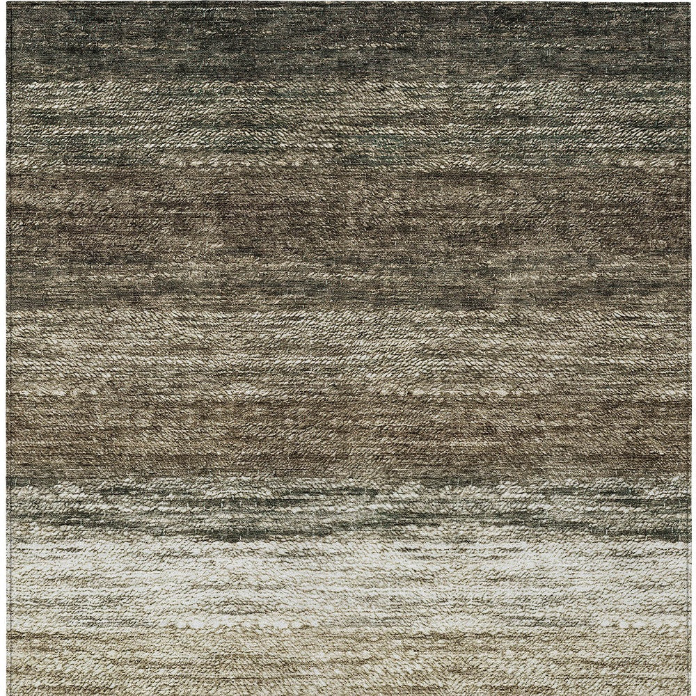 8' X 10' Brown Beige And Tan Ombre Washable Indoor Outdoor Area Rug-6
