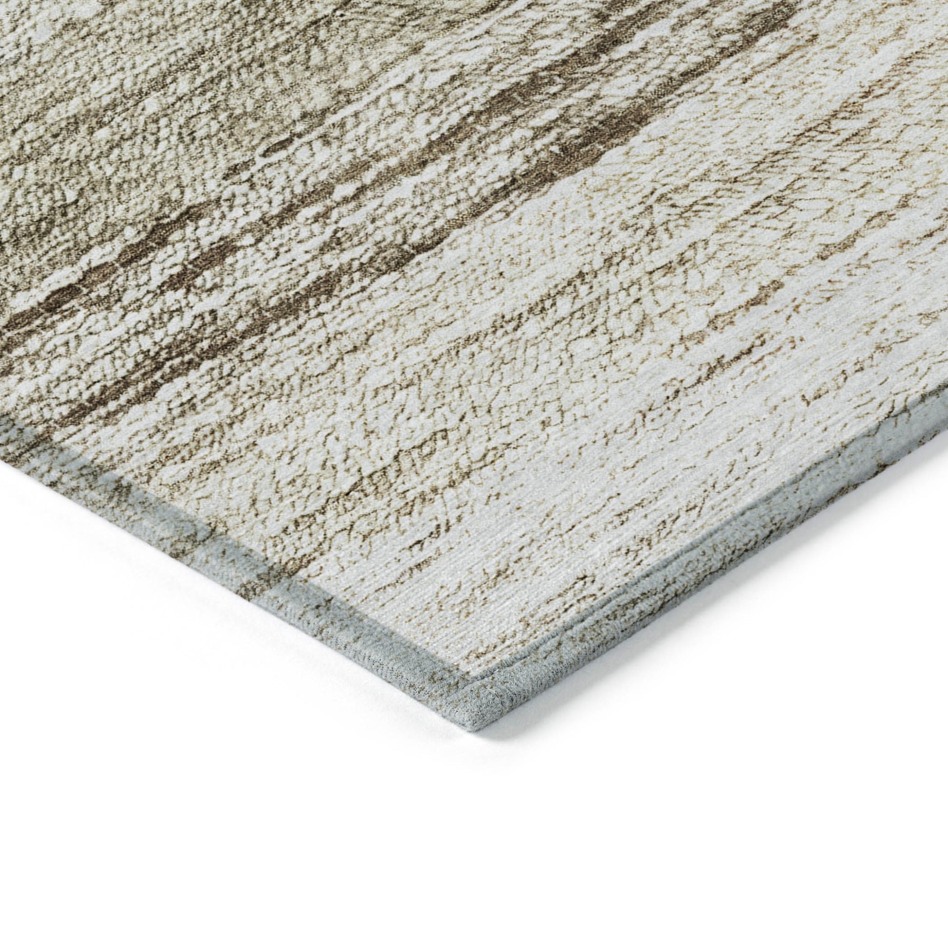 8' X 10' Brown Beige And Tan Ombre Washable Indoor Outdoor Area Rug-4