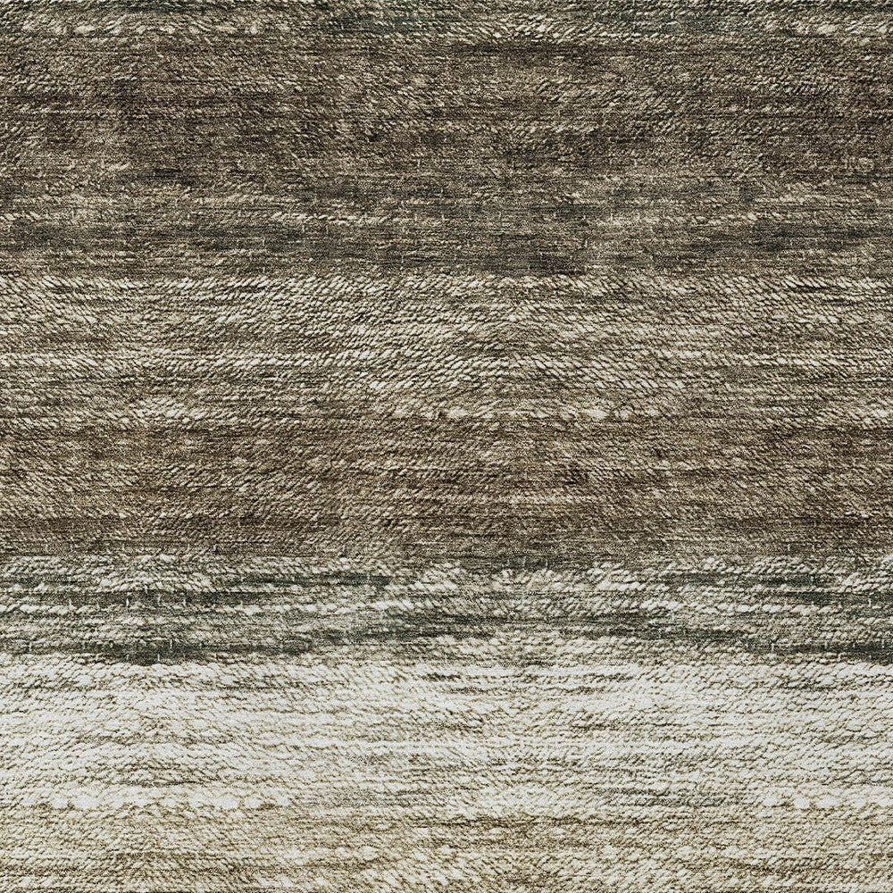 8' X 10' Brown Beige And Tan Ombre Washable Indoor Outdoor Area Rug-5