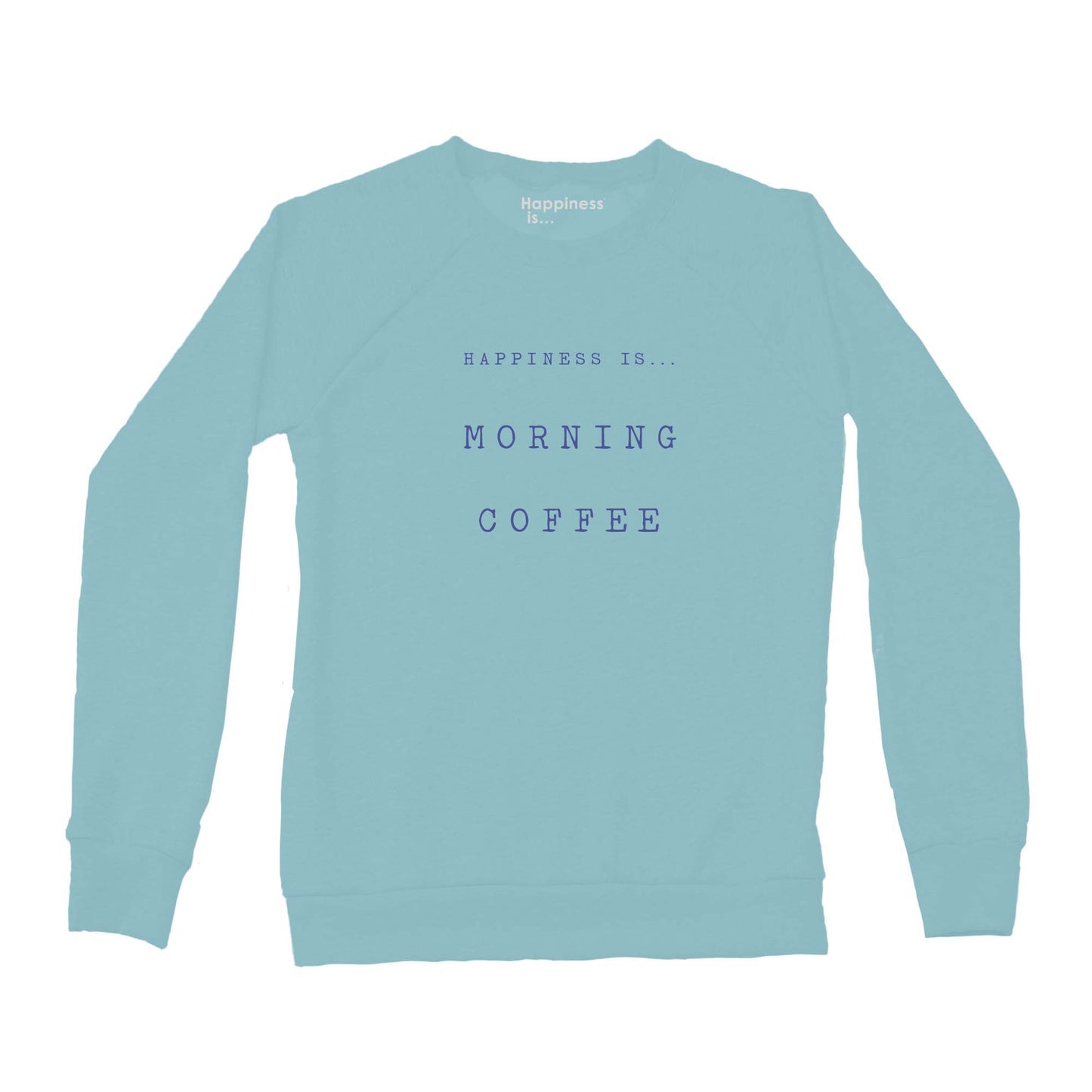 Women's Coffee Crew Sweatshirt, Teal-0
