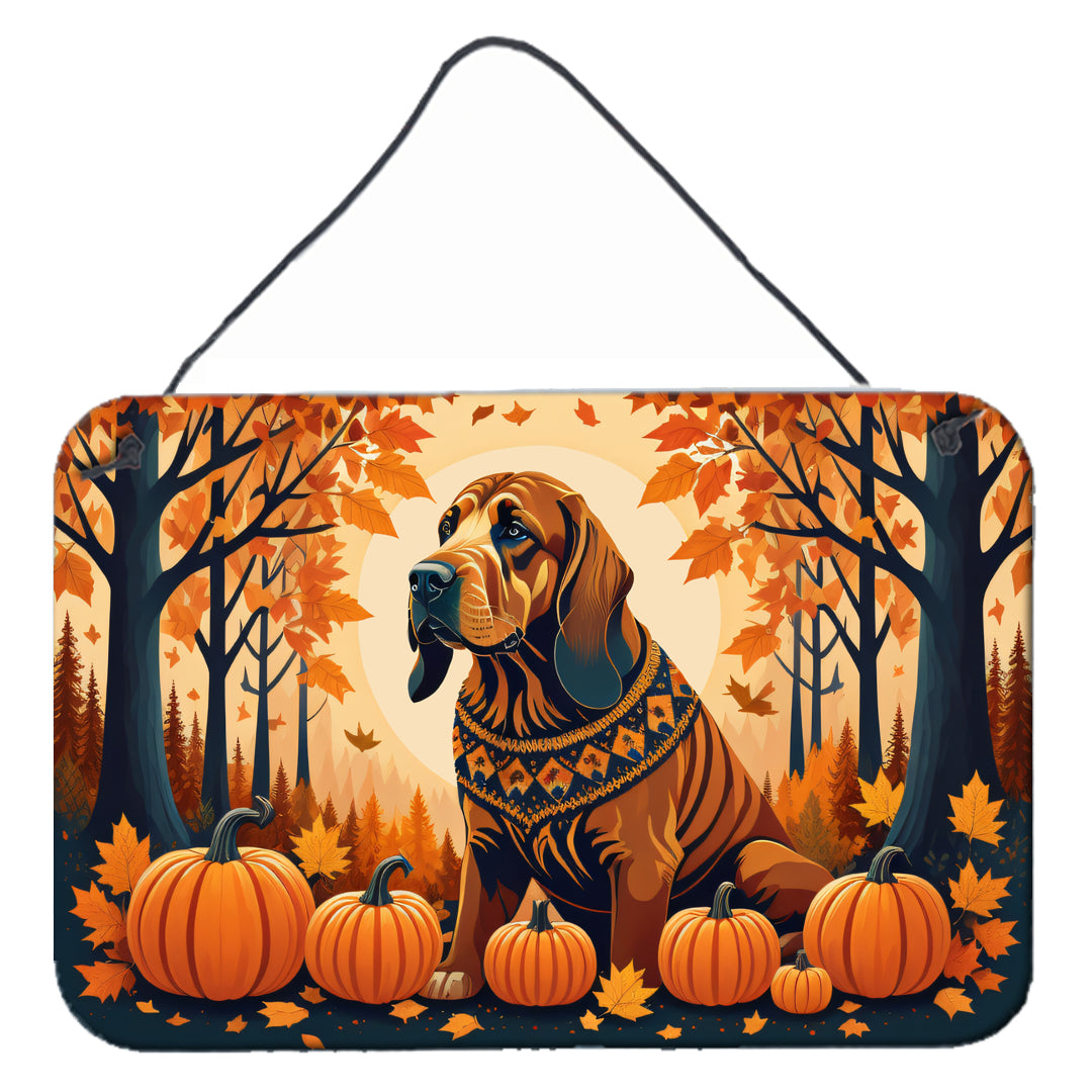 Bloodhound Fall Wall or Door Hanging Prints