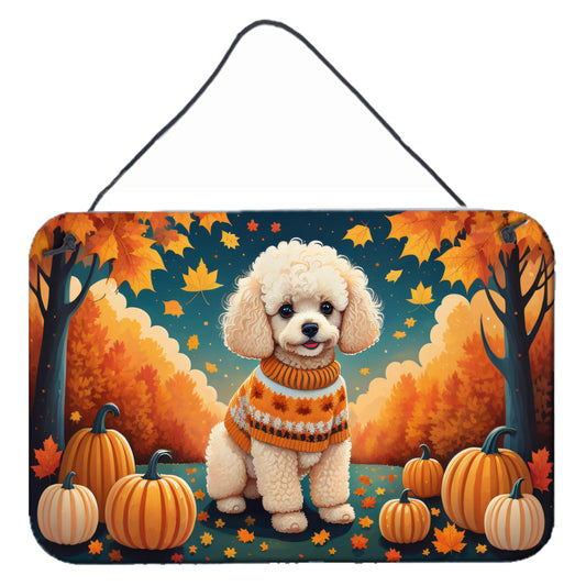 Poodle Fall Wall or Door Hanging Prints