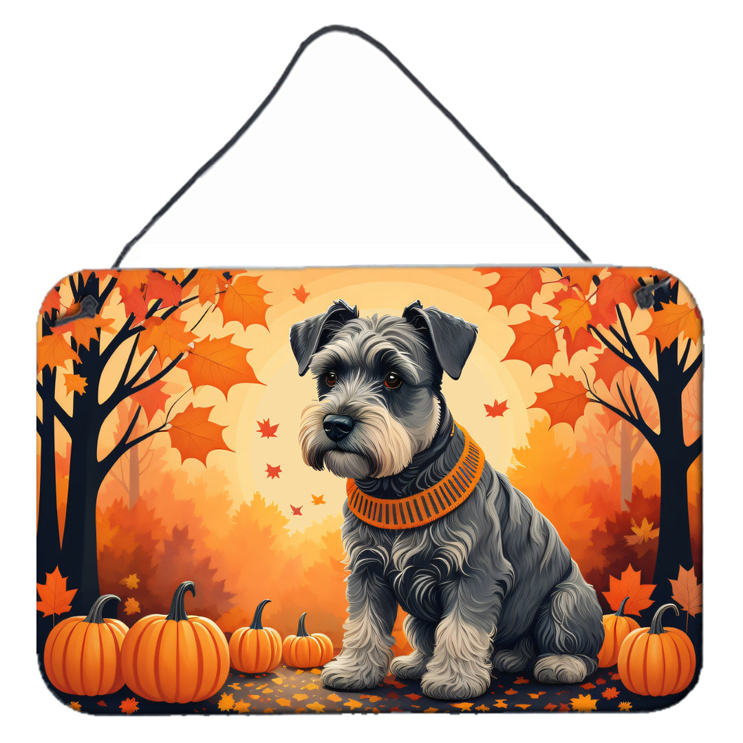 Schnauzer Fall Wall or Door Hanging Prints