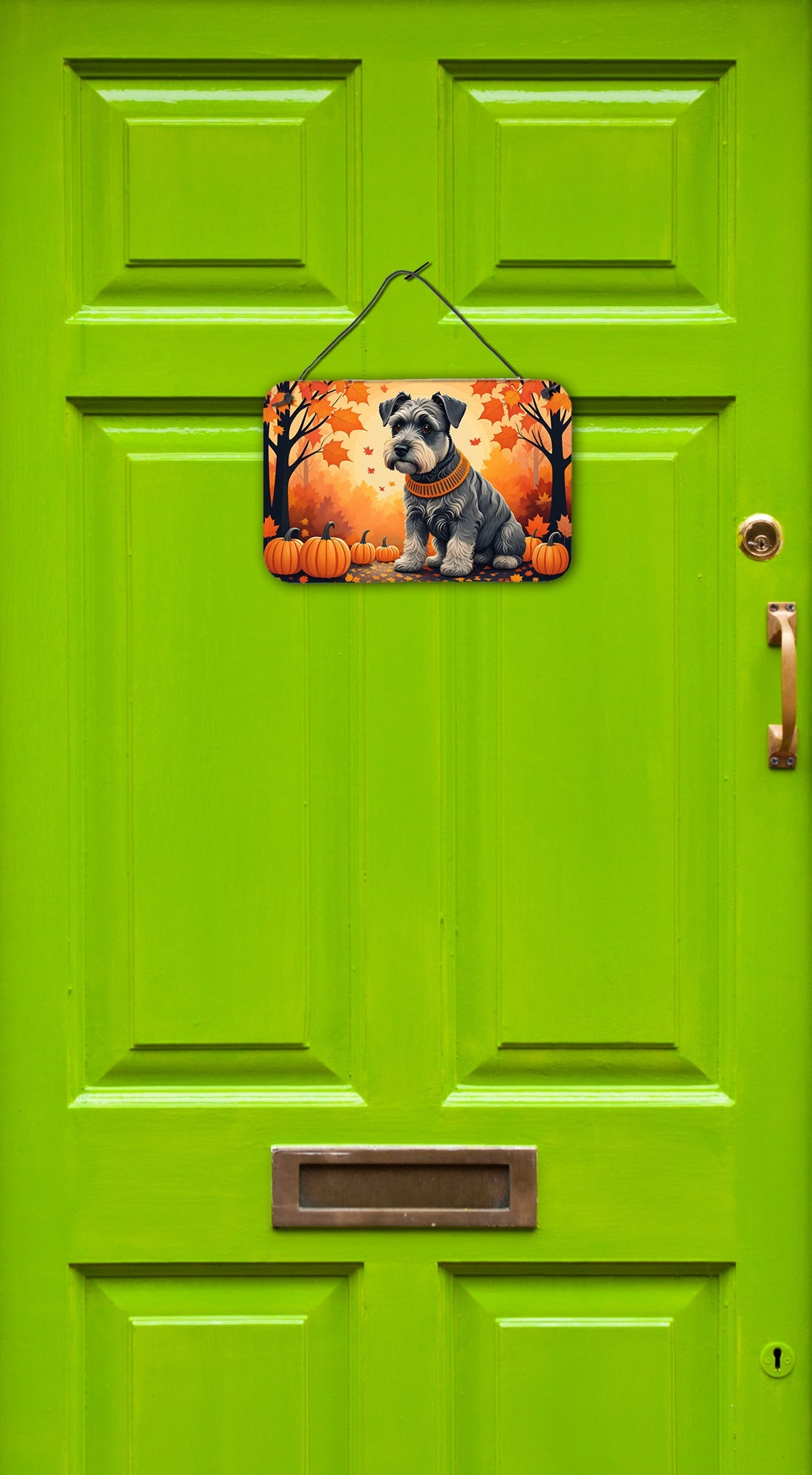 Schnauzer Fall Wall or Door Hanging Prints