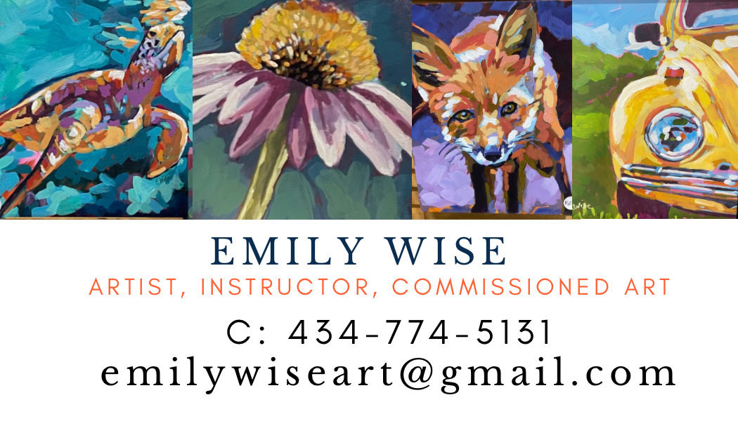 Award Winning Colorful Original Peaks of Otter Landscape Acrylic Painting by Emily Wise