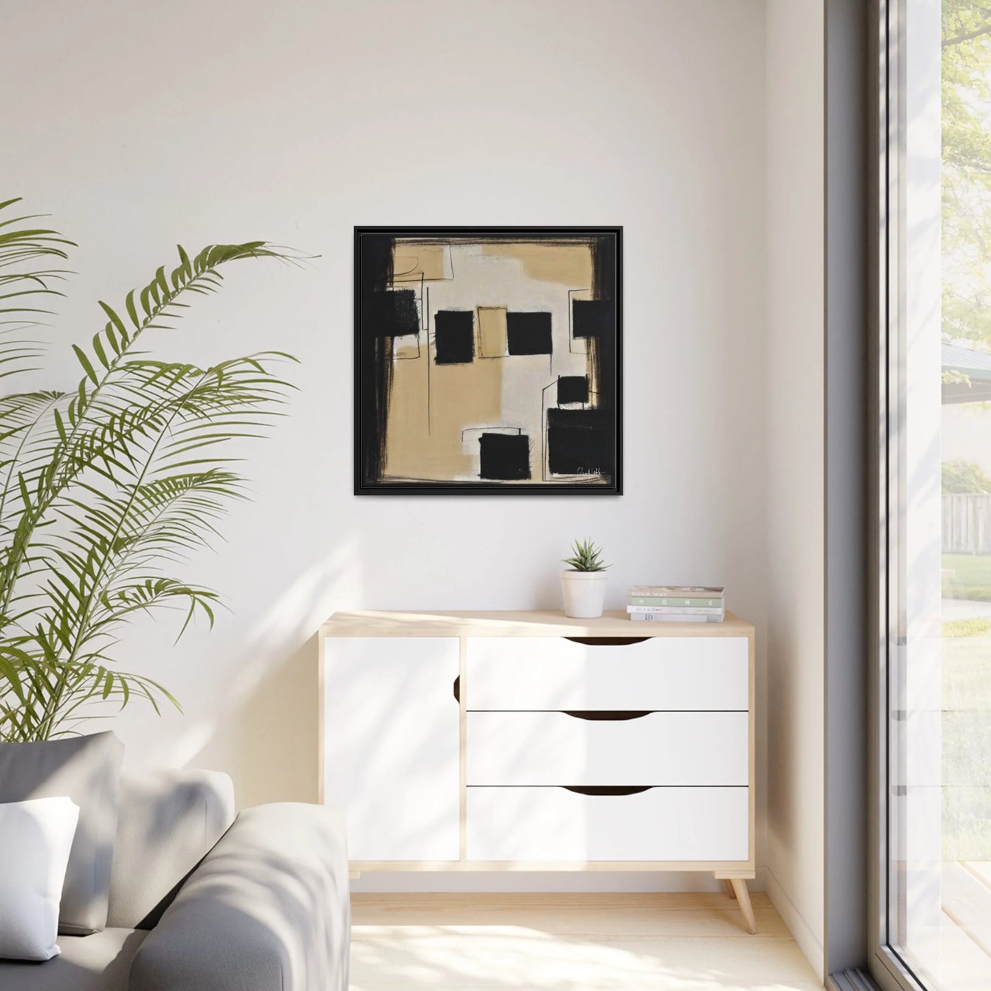 Minimalist Framed Canvas Wall Art by Queennoble