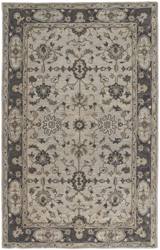 Eaton Traditional Oriental - Gray/Ivory/Taupe Area Rug-0